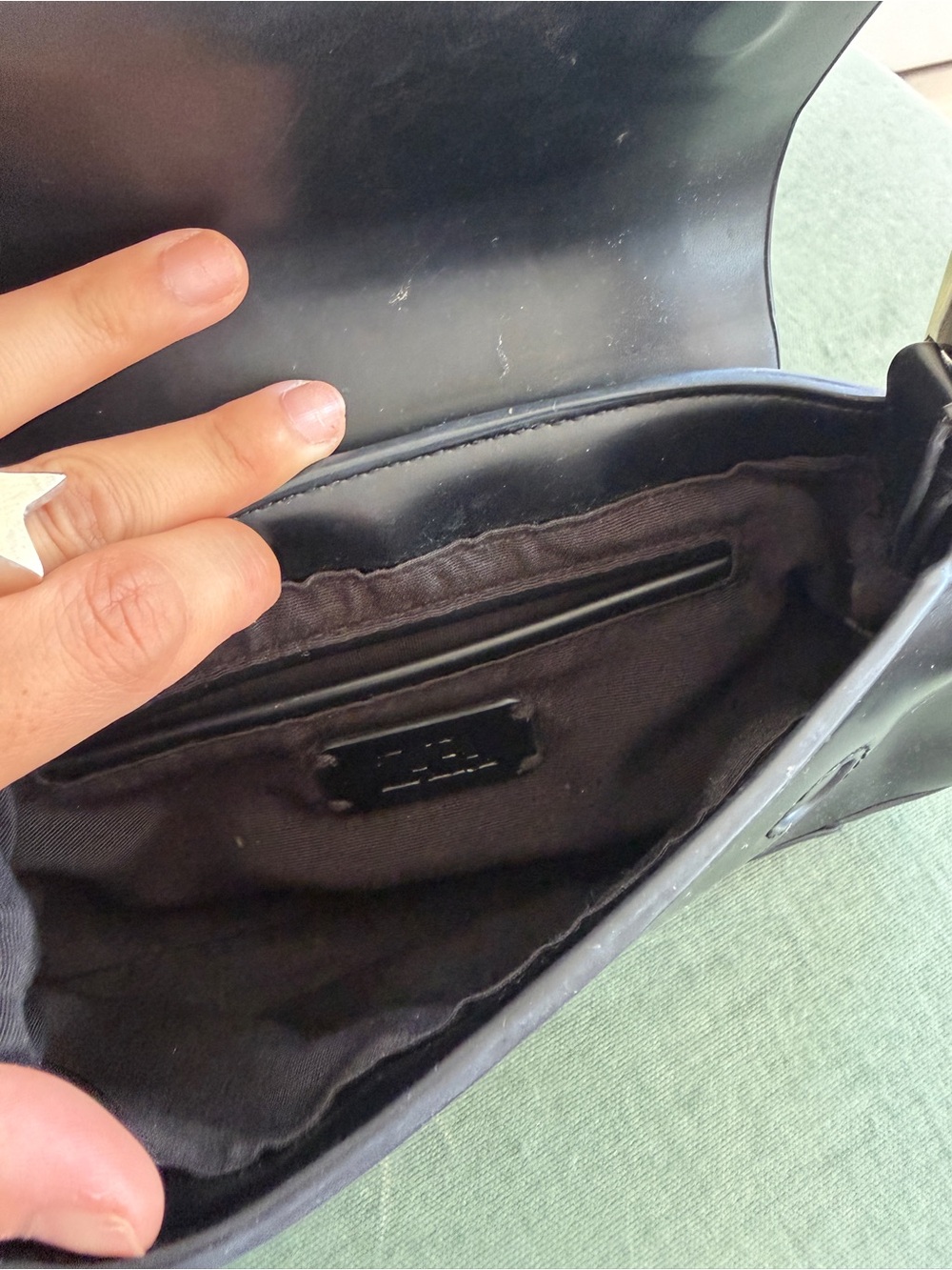 Zara Black Shoulder Bag with Gold Accents - Picture 9 of 9